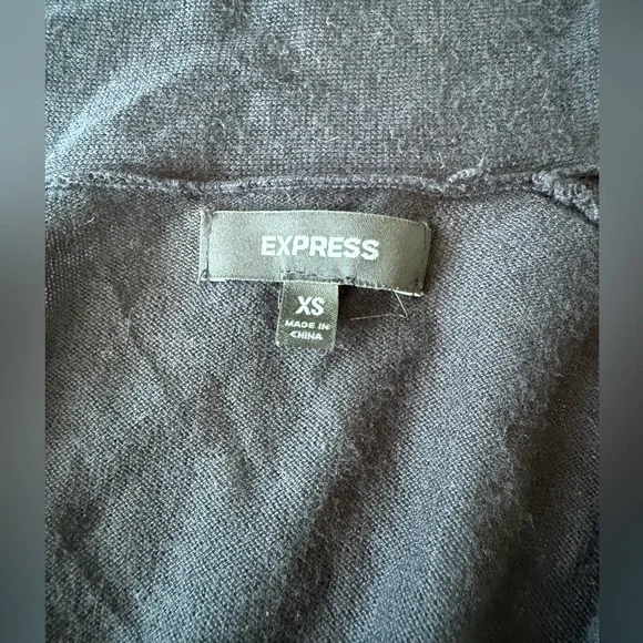 Express Open Front 100% Cotton Cardigan, XS - Picture 3 of 8